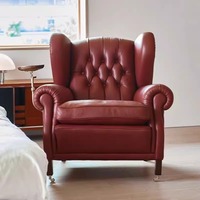 Canapé moderne de luxe en bois massif avec un seul cigare Fauteuil pour salon, chambre, hôtel, loisirs, confort, mobilier design en cuir