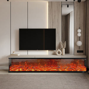 Cheminée Électrique Décorative Murale Très Grande de 78 Pouces à 3 Côtés, Personnalisable, Certifiée CE, Style <span class=keywords><strong>Foyer</strong></span> Européen, Vente en Gros - Product Image 3