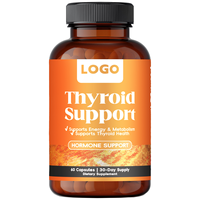 Capsules de soutien de la thyroïde OEM/ODM, vitamine B12, magnésium, zinc, complexe de soutien de la thyroïde à base de plantes, iode