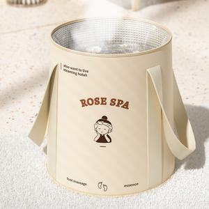 Bañera Plegable para Pies Rose Spa, Profunda hasta la Pantorrilla, de Tela de Nailon, Portátil, para Masaje de Pies en Casa - Product Image 4