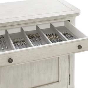 Buffet en bois massif blanc vieilli de style français vintage pour le salon, la <span class=keywords><strong>salle</strong></span> <span class=keywords><strong>à</strong></span> <span class=keywords><strong>manger</strong></span>, rangement - Product Image 4