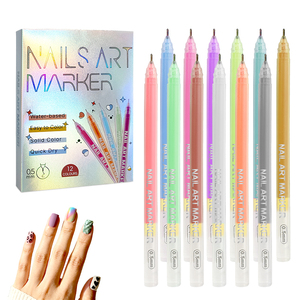 Ensemble de stylos à vernis à ongles 3D 0,5 mm, marqueurs de <span class=keywords><strong>peinture</strong></span> <span class=keywords><strong>acrylique</strong></span> à séchage rapide, stylo à points, stylo à dessin, 12 pièces, stylos à ongles colorés - Product Image 3