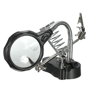 Loupe de soudage avec 5 LED, clip auxiliaire, loupe grossissante 3 en 1, support de <span class=keywords><strong>fer</strong></span> à <span class=keywords><strong>souder</strong></span> manuel, station de soudage - Product Image 2