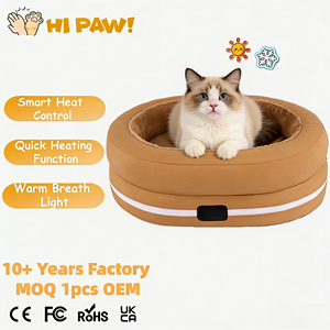 سرير ذكي للكلاب مع تحكم في درجة الحرارة، وسادة فاخرة من الفوم الذاكر للحيوانات الأليفة مع غطاء قابل للإزالة ومؤقت قابل للتعديل - Product Image 1