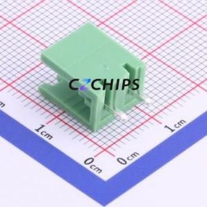 XY2500V-A-5.00-2P Plug-in Terminal Block Through hole,P=5mm Connector Board-to-Board / Socket - Open 1x2P 5mm Green - Product Image 2