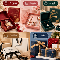 Boîte cadeau de parfum de Noël de luxe, boîte d'emballage en papier à fermeture magnétique personnalisée avec insert