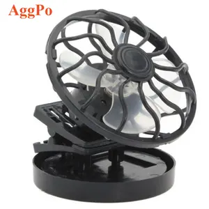 Portable solar powered hat cap mounted air cooling fan with clip adjustable USB mini fan for summer outdoor