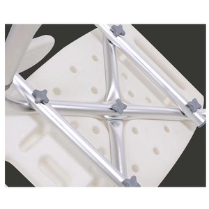 Chaise de douche en alliage d'aluminium Chang Shengyuan, siège incurvé avec dossier, capacité de 120 kg, tabouret de salle de bain antidérapant pour personnes âgées et - Product Image 1