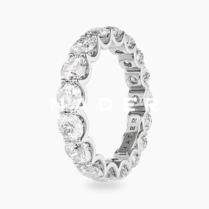 Anillo Redondo de Oro Blanco de 18 Quilates con Diamante Clásico Certificado por IGI para Compromiso y Boda - Product Image 4