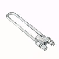 Usine directement argent fonte malléable inoxydable acier galvanisé à chaud réglable UT Wedge Clamp extérieur