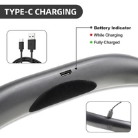 Lampe de lecture suspendue flexible pour cou LED portable 3 Modes Soins des yeux avec corps PC au design moderne rechargeable de type C pour chambre à coucher