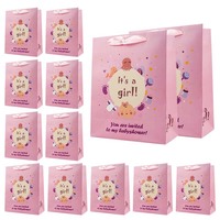 Nouveaux sacs cadeaux personnalisés pour baby shower avec poignée, sacs de faveur pour baptême, boîtes cadeaux pour fête de baptême, cadeaux de remerciement pour célébration du premier mois