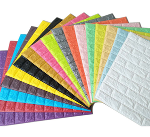 Autoadhesivo lavable de larga duración, diseño de ladrillo impermeable, adhesivo de <span class=keywords><strong>Pared</strong></span>, pegatina de papel tapiz 3D para dormitorio - Product Image 1
