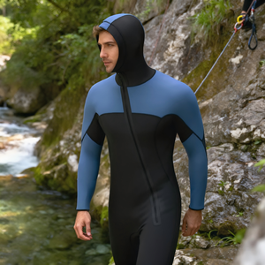 بدلة غطس رجالية قطعة واحدة مقاومة للماء بسحاب أمامي ومطبوعة مقاس 3.5 ملم للأنشطة المائية (الكانوينج) - Product Image 5