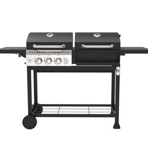 Griglia per Pesce in Metallo <span class=keywords><strong>a</strong></span> Doppio Uso, <span class=keywords><strong>a</strong></span> Gas Butano e <span class=keywords><strong>Metano</strong></span>, <span class=keywords><strong>Barbecue</strong></span> Stile Americano per Feste, Senza Fumo e Antivento - Product Image 3
