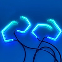 Pour BMW Série E/F : Kit de modernisation 4-en-1 de feux LED RGB Angel Eye pour voiture, phares améliorés avec contrôle par application, lampes d'ambiance