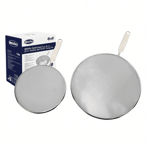 Ensemble de protège-éclaboussures Metaltex, 2 pièces, 20 cm, 29 cm, en acier inoxydable, outil de cuisine - Product Image 2