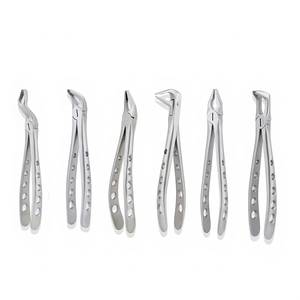 Juego Profesional de 6 Pinzas de Extracción Dental de Acero Inoxidable Reutilizables, Instrumentos Quirúrgicos con Certificación CE, Ligeros y Ergonómicos - Product Image 1