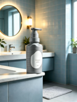 Nouvelle Bouteille Vide de Luxe en PEHD 450 ml pour Shampoing, Gel Douche, Lait Corporel, Après-Shampoing avec Pompe en PP – Modèle 2026