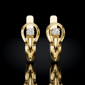 KRUP JEWELS ต่างหูเพชรทรงบริลเลียนต์สี E ทองคำขาว เพชรเพาะเลี้ยงในห้องปฏิบัติการ สำหรับผู้หญิง สวมใส่ได้ทุกวัน คลาสสิก เหมาะสำหรับงานแต่งงานและงานหมั้น - Product Image 1