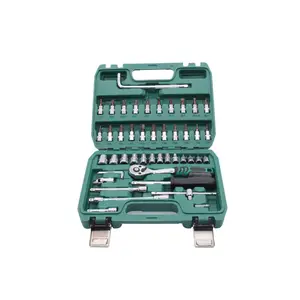 47 pcs socket sets CRV material wih L wrench and S2 high quality bits socket for household use and car repairing tools set