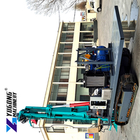 Pileuse hydraulique pour travaux de pieutage profond de fondations de bâtiments de théâtre
