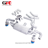 Système d'échappement Catback avec embout d'échappement plaqué bleu, silencieux Valvetronic, personnalisation pour Audi TT MK2 2.0T 2007-2014