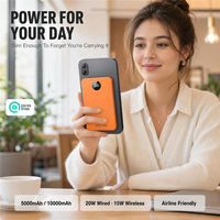 QSF PD 15W 20W 5000mAh 10000mAh Batterie externe à charge rapide, mini batterie portable, batterie externe magnétique sans fil pour téléphone