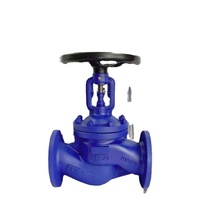 Vanne à soupape manuelle à joint soufflé en fonte pour vapeur à température moyenne et huile thermique, avec disque en acier inoxydable 316, OEM J41W
