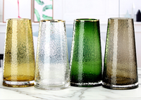 Vase de luxe en métal doré de style européen, vase en verre de décoration de mariage pour la maison