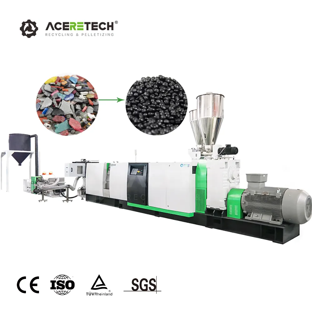 200-600 kg/h einzelnschnecken-extruder-kunststoffpellet-herstellungsmaschine pp/pe starre flocken recycling pelletiermaschine ase