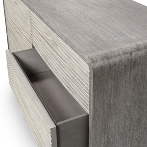 เฟอร์นิเจอร์ห้องนอนสไตล์อเมริกันวินเทจ ตู้เก็บของไม้สีเทา 6 ลิ้นชัก - Product Image 2