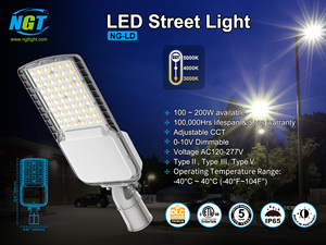 ไฟถนน LED NGT 5000K แสงเดย์ไลท์ IP65 ตัวเรือนอะลูมิเนียมอัลลอยด์ พร้อมเซ็นเซอร์ตรวจจับแสง สำหรับใช้ภายนอกอาคาร เหมาะสำหรับถนนและลานจอดรถ - Product Image 5
