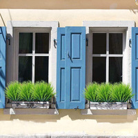 Herbe artificielle à 7 volets en plastique fleur printemps herbe plante mur plante verte bijoux cloison fleur jardinage décoration