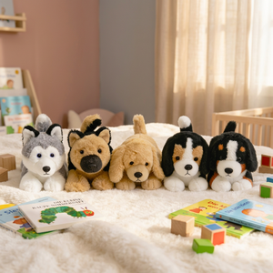 Jouets en peluche mignons Golden Retriever, <span class=keywords><strong>Beagle</strong></span> et chiots, animaux en peluche doux, poupées d'accompagnement pour enfants, cadeau d'anniversaire - Product Image 5