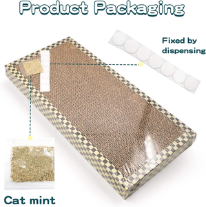 โครงปีนป่ายแมวขนาดใหญ่ลายตารางหมากรุก ดีไซน์ยั่งยืน ไม่หลุดลอก ของเล่นแมว บรรจุภัณฑ์กล่องกระดาษสำหรับแมว - Product Image 6