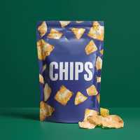 Sachet debout personnalisé thermoscellé découpé Croustilles pour collation Sacs en mylar refermables en plastique de qualité alimentaire avec fermeture éclair