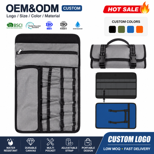 OEM <b>Tool</b> <b>Roll</b> <b>Bag</b> Adjustable <b>Tool</b> Pouch with Multi Pocket Organizer for Hand <b>Tools</b> Garage Repair Motorcycle Maintenance - Product Image 1
