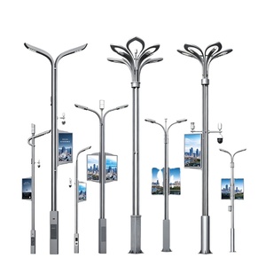Poteau d'éclairage intelligent pour projets extérieurs avec système cloud IoT, écran LED et caméra de vidéosurveillance pour ville connectée - Product Image 1