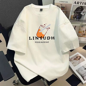 Camiseta de Verano para Hombre, Estilo Nuevo, Talla Grande, Manga Corta, Estilo Vintage, Moderna, de Algodón Puro, Corte Holgado - Product Image 5