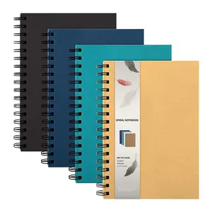 Quaderno a spirale con copertina rigida da 4 pezzi quaderni personalizzati a 3 soggetti con divisori rimovibili linee di taglio tasca personalizzata per la scuola