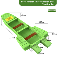 Boîtes de flottation pliables à trois places en LDPE, épaissies et renforcées, auto-vidangeantes, écologiques, recyclables, spacieuses pour le sauvetage