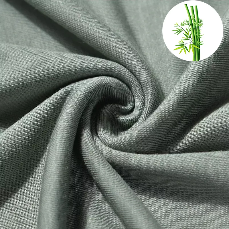 Baby Clothes Fiber Textile Fabric Knit Organic Cotton Bamboo Fabric Raw Bamboo Fiber