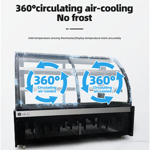 फैक्टरी मूल्य वाणिज्यिक ग्लास बेकरी चिलर ने काउंटरटॉप कूलर मिनी केक डिस्प्ले रेफ्रिजरेटर - Product Image 4