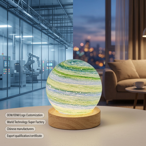 TAIKOO Art Crafts Home Ornaments USB Glass Ball Desk Lamp Astronomical Fantasy Planet <b>Star</b> Night <b>Light</b> - Product Image 2