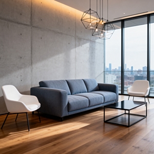 Conjunto de Sofá Modular Seccional Cuadrado Nórdico Personalizado con Estructura de Madera, Relleno de Esponja y Tapicería de Tela, Diseño Ecológico - Product Image 3