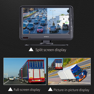 7 "ống kính kép xe tải DVR màn hình lái xe ghi âm 1080p phía trước và phía sau ghi âm kép AHD tầm nhìn ban đêm đảo chiều máy ảnh 15m cáp - Product Image 4