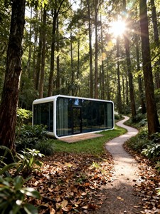 Cabine mobile Apple, pod de couchage extensible, maison conteneur pour le camping, le glamping et les hôtels - Product Image 4
