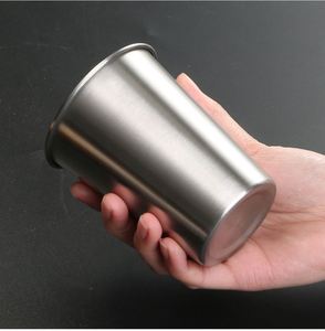 Custom Single Wall 304 Stainless Steel Beer Mug Reusable Coffee Mugs Tumbler Stainless Steel Cold Drink <b>Cup</b> - Product Image 4
