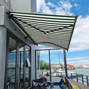 Cassette à bras pliable commerciale personnalisée bâche rétractable auvent de terrasse parasol auvent de balcon motorisé